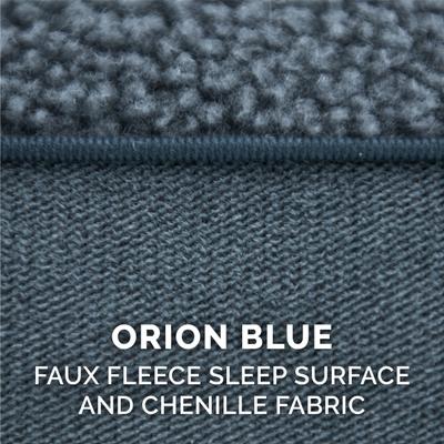 Show full view: FurHaven Faux Fleece Orthopedic Bolster Cat & Dog Bed with Removable Cover, Orion Blue, Large slide 9 of 11