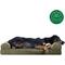 Show in main carousel: FurHaven Faux Fur Memory Top Bolster Dog Bed with Removable Cover, Dark Sage, Large slide 4 of 11