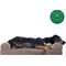 Show in main carousel: FurHaven Faux Fur Memory Top Bolster Dog Bed with Removable Cover, Driftwood Brown, Large slide 5 of 12