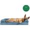 Show in main carousel: FurHaven Faux Fur Memory Top Bolster Dog Bed with Removable Cover, Harbor Blue, Jumbo slide 5 of 12