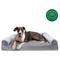 Show in main carousel: FurHaven Faux Fur Memory Top Bolster Dog Bed with Removable Cover, Smoke Gray, Jumbo Plus slide 5 of 12