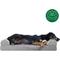 Show in main carousel: FurHaven Faux Fur Memory Top Bolster Dog Bed with Removable Cover, Smoke Gray, Large slide 4 of 11