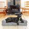 Show in main carousel: FurHaven Faux Fur Memory Top Bolster Dog Bed with Removable Cover, Smoke Gray, Medium slide 1 of 11