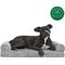 Show in main carousel: FurHaven Faux Fur Memory Top Bolster Dog Bed with Removable Cover, Smoke Gray, Medium slide 4 of 11