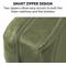 Show in main carousel: FurHaven Faux Fur Orthopedic Bolster Dog Bed with Removable Cover, Dark Sage, Large slide 6 of 11