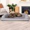 Show in main carousel: FurHaven Faux Fur Orthopedic Bolster Dog Bed with Removable Cover, Smoke Gray, Jumbo Plus slide 1 of 11