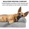 Show in main carousel: FurHaven Faux Fur Orthopedic Bolster Dog Bed with Removable Cover, Smoke Gray, Jumbo Plus slide 3 of 11