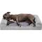 Show in main carousel: FurHaven Faux Fur Orthopedic Bolster Dog Bed with Removable Cover, Smoke Gray, Large slide 2 of 11