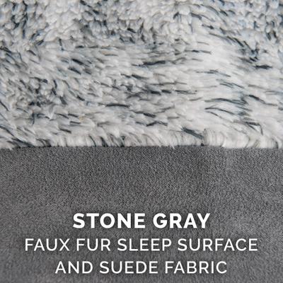 Show full view: FurHaven Faux Fur & Suede Deluxe Orthopedic Dog & Cat Mattress, Stone Gray, Jumbo slide 9 of 10