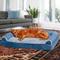 Show in main carousel: FurHaven Faux Fur & Suede Memory Foam Sofa Dog & Cat Bed, Marine Blue, Jumbo slide 1 of 10
