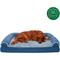 Show in main carousel: FurHaven Faux Fur & Suede Memory Foam Sofa Dog & Cat Bed, Marine Blue, Jumbo slide 4 of 10