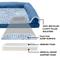 Show in main carousel: FurHaven Faux Fur & Suede Memory Foam Sofa Dog & Cat Bed, Marine Blue, Jumbo slide 6 of 10