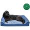 Show in main carousel: FurHaven Faux Fur & Suede Memory Foam Sofa Dog & Cat Bed, Marine Blue, Large slide 5 of 11
