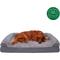 Show in main carousel: FurHaven Faux Fur & Suede Memory Foam Sofa Dog & Cat Bed, Stone Gray, Jumbo slide 4 of 10