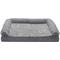 Show in main carousel: FurHaven Faux Fur & Suede Memory Foam Sofa Dog & Cat Bed, Stone Gray, Medium slide 3 of 10