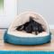 Show in main carousel: FurHaven Faux Sheepskin Snuggery Gel Top Cat & Dog Bed with Removable Cover, Blue, 26-in slide 1 of 10