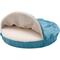 Show in main carousel: FurHaven Faux Sheepskin Snuggery Gel Top Cat & Dog Bed with Removable Cover, Blue, 26-in slide 3 of 10