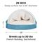 Show in main carousel: FurHaven Faux Sheepskin Snuggery Gel Top Cat & Dog Bed with Removable Cover, Blue, 26-in slide 5 of 10
