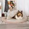 Show in main carousel: FurHaven Faux Sheepskin Snuggery Gel Top Cat & Dog Bed with Removable Cover, Cream, 44-in slide 1 of 10