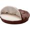 Show in main carousel: FurHaven Faux Sheepskin Snuggery Gel Top Cat & Dog Bed with Removable Cover, Espresso, 26-in slide 3 of 10