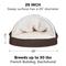 Show in main carousel: FurHaven Faux Sheepskin Snuggery Gel Top Cat & Dog Bed with Removable Cover, Espresso, 26-in slide 5 of 10