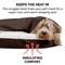 Show in main carousel: FurHaven Faux Sheepskin Snuggery Gel Top Cat & Dog Bed with Removable Cover, Espresso, 26-in slide 7 of 10