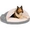 Show in main carousel: FurHaven Faux Sheepskin Snuggery Gel Top Cat & Dog Bed with Removable Cover, Gray, 44-in slide 3 of 10