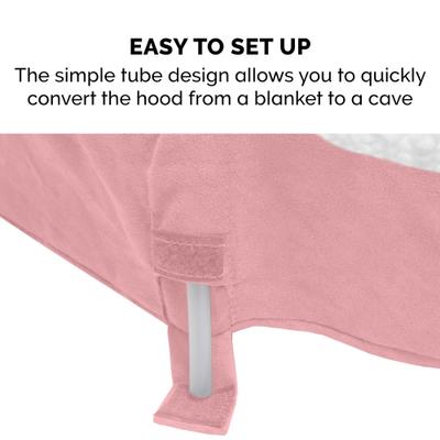 Show full view: FurHaven Faux Sheepskin Snuggery Gel Top Cat & Dog Bed with Removable Cover, Pink, 44-in slide 8 of 10