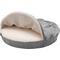 Show in main carousel: FurHaven Faux Sheepskin Snuggery Orthopedic Cat & Dog Bed with Removable Cover, Gray, 26-in slide 3 of 11