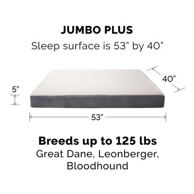 Show full view: FurHaven Faux Sheepskin & Suede Deluxe Orthopedic Cat & Dog Bed with Removable Cover, Gray, Jumbo Plus  slide 5 of 11