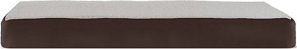 Show full view: FurHaven Faux Sheepskin & Suede Deluxe Orthopedic Cat & Dog Bed with Removable Cover, Large, Espresso slide 3 of 11