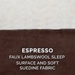 Show in main carousel: FurHaven Faux Sheepskin & Suede Deluxe Orthopedic Cat & Dog Bed with Removable Cover, Large, Espresso slide 9 of 11