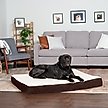 Show in main carousel: FurHaven Faux Sheepskin & Suede Memory Foam Cat & Dog Bed with Removable Cover, Espresso, Jumbo Plus slide 1 of 10
