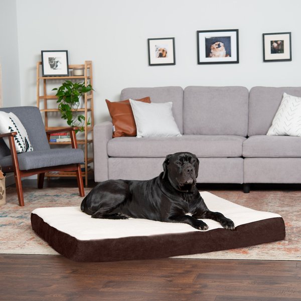 eLuxury Stain-Repellant Memory Foam Pillow Dog Bed