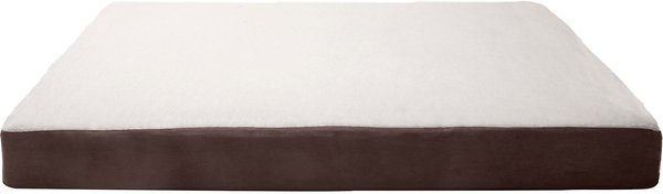 Show full view: FurHaven Faux Sheepskin & Suede Memory Foam Cat & Dog Bed with Removable Cover, Espresso, Jumbo Plus slide 3 of 10