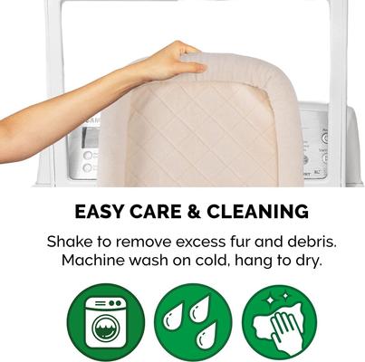 Show full view: FurHaven Faux Wool Crate Bolster Cat & Dog Bed, Cream, Medium slide 5 of 9