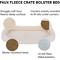 Show in main carousel: FurHaven Faux Wool Crate Bolster Cat & Dog Bed, Cream, Medium slide 7 of 9