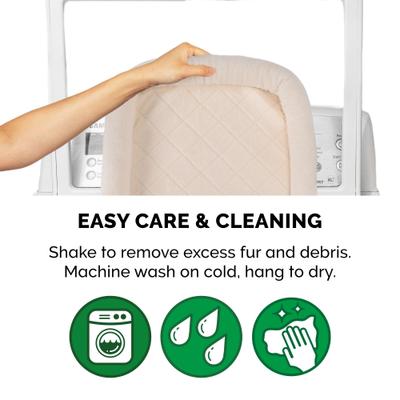 Show full view: FurHaven Faux Wool Crate Bolster Cat & Dog Bed, Cream, X-Large slide 6 of 9