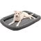 Show in main carousel: FurHaven Faux Wool Crate Bolster Cat & Dog Bed, Gray, Large slide 3 of 9