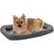 Show in main carousel: FurHaven Faux Wool Crate Bolster Cat & Dog Bed, Gray, Small slide 3 of 9