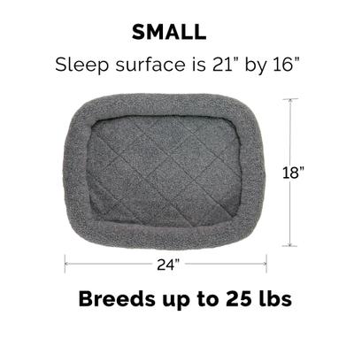 Show full view: FurHaven Faux Wool Crate Bolster Cat & Dog Bed, Gray, Small slide 4 of 9