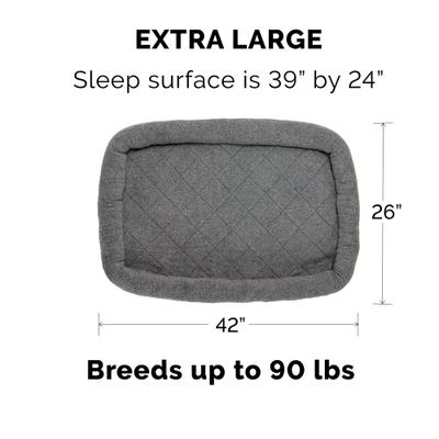 Show full view: FurHaven Faux Wool Crate Bolster Cat & Dog Bed, Gray, X-Large slide 5 of 10