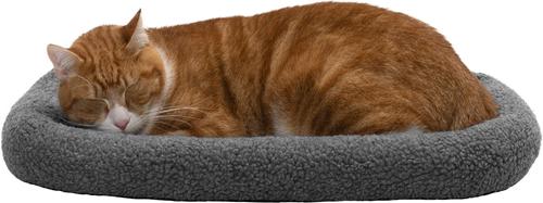 Show full view: FurHaven Faux Wool Crate Bolster Cat & Dog Bed, Gray, X-Small slide 4 of 10
