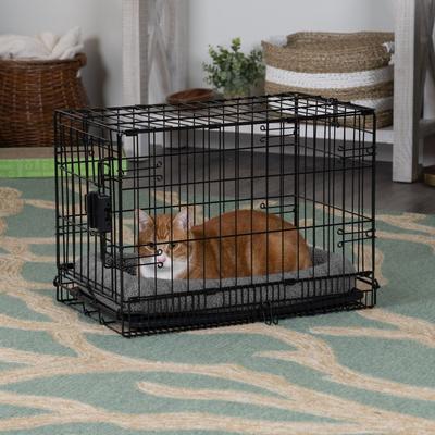 FurHaven Faux Wool Crate Bolster Cat & Dog Bed
