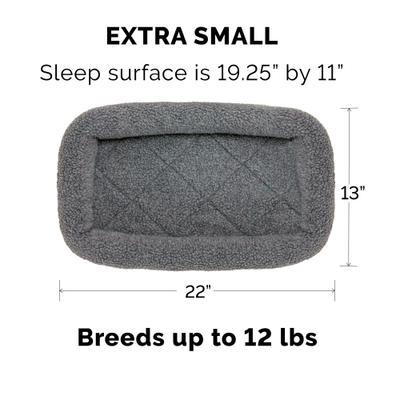 FurHaven Faux Wool Crate Bolster Cat & Dog Bed