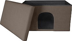 FurHaven House Footstool & Ottoman Dog & Cat Bed, Coconut Brown, Large slide 2 of 9