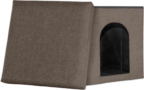 Show full view: FurHaven House Footstool & Ottoman Dog & Cat Bed, Coconut Brown, Small slide 2 of 11