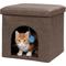 Show in main carousel: FurHaven House Footstool & Ottoman Dog & Cat Bed, Coconut Brown, Small slide 3 of 11