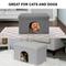 Show in main carousel: FurHaven House Footstool & Ottoman Dog & Cat Bed, Mist Gray, Large slide 4 of 11
