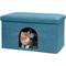 Show in main carousel: FurHaven House Footstool & Ottoman Dog & Cat Bed, Ocean Blue, Large slide 4 of 12
